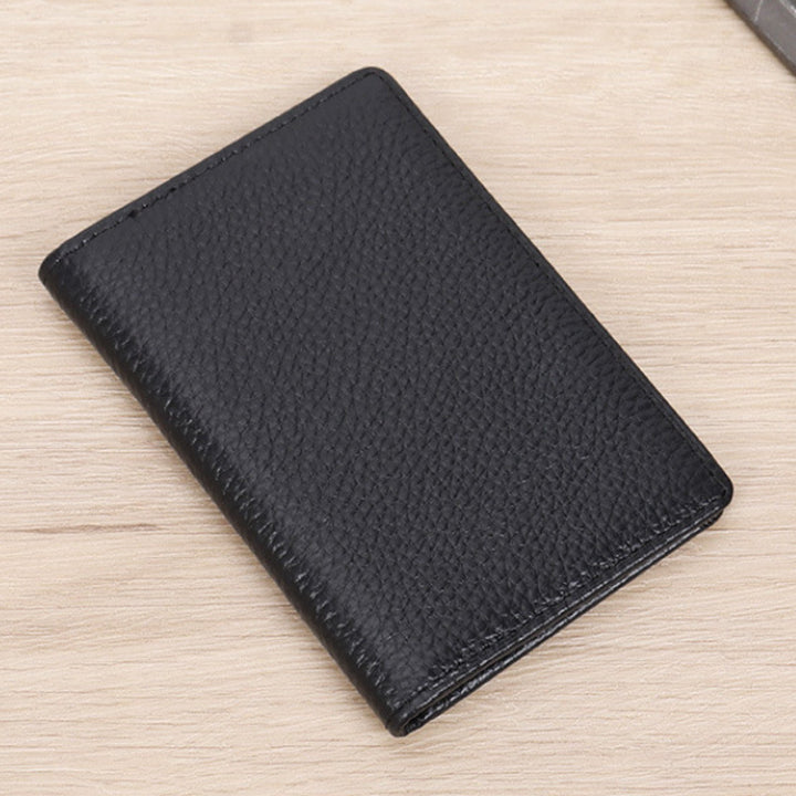 Premium Textured Leather Card Holder Bowlift