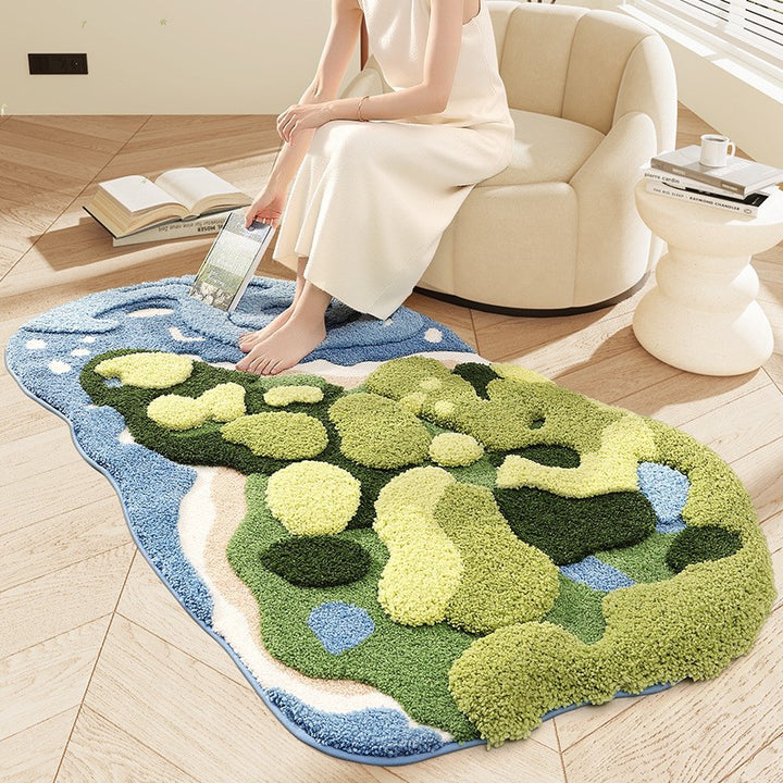 Botanical Leaf Bath Mat Bowlift