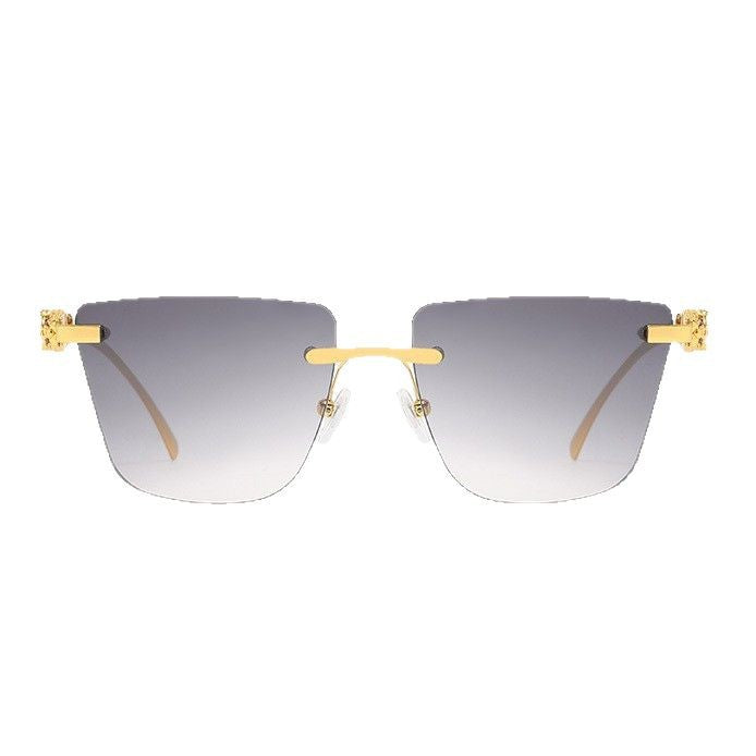 Women's Geometric Sunglasses with Elegant Gold-Colored Detail Bowlift