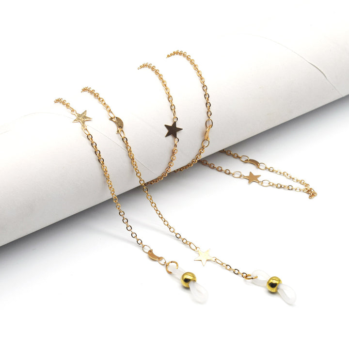 Stylish Star-Detail Eyewear Chain Bowlift