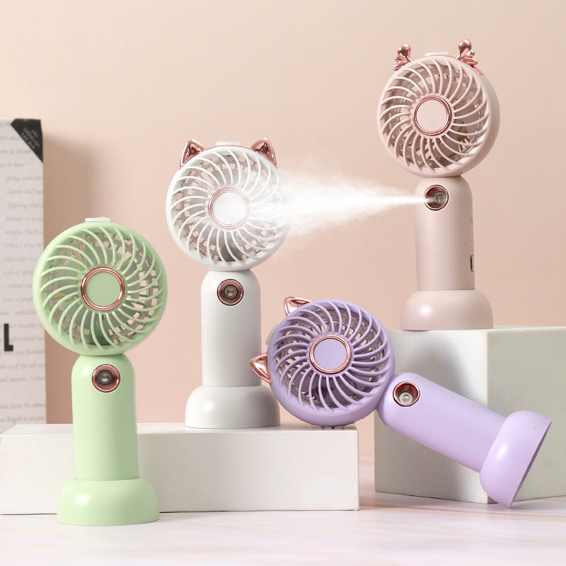 Ladies Mini USB Hand Fan with Cat Ears Bowlift