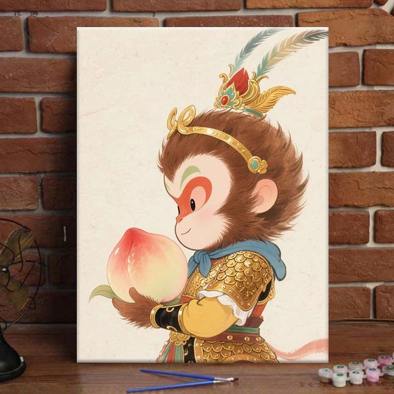 Whimsical Monkey Adventure Art Print Bowlift