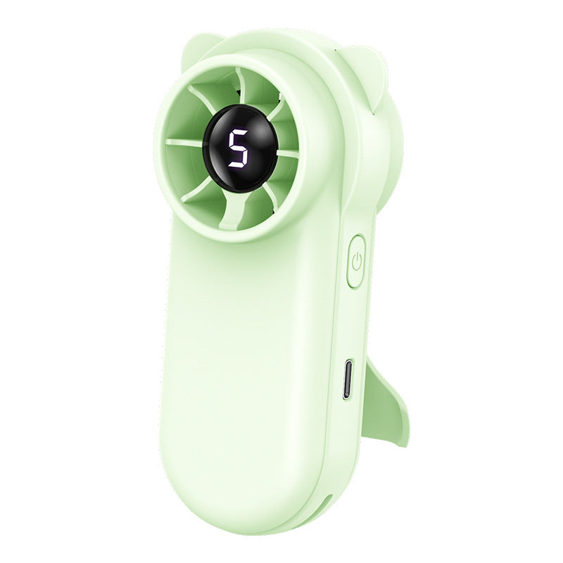 Unisex Portable Mini Fan with LED Display Bowlift