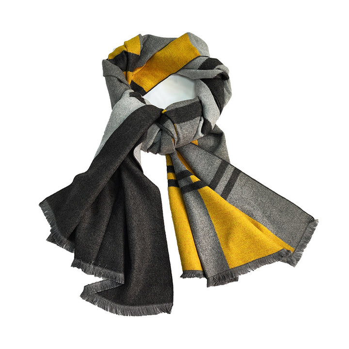 Women's Elegant and Warm Scarf with Modern Check Pattern Bowlift