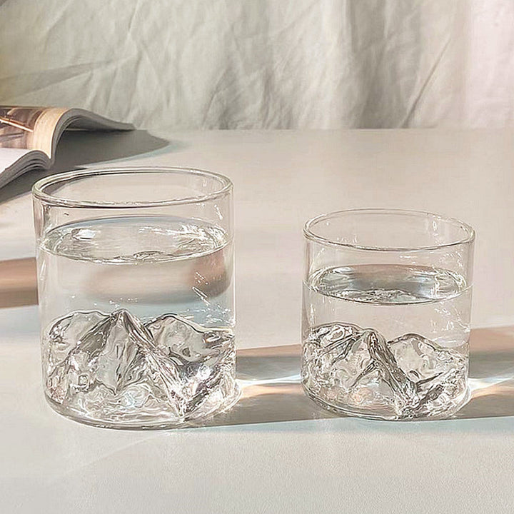 Mountain-Relief Handblown Glass Tumbler Bowlift