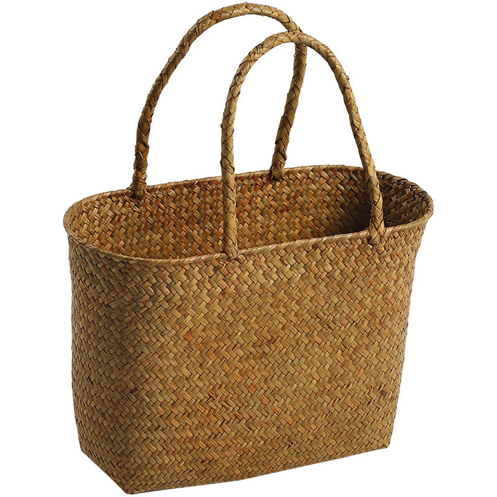 Unisex shopping bag made of braided natural material Bowlift