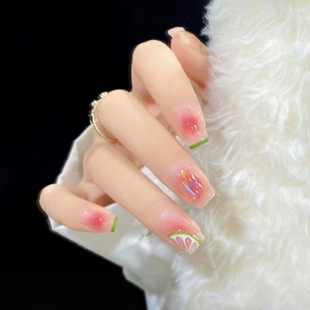 Creative art fake nails with fruit design Bowlift