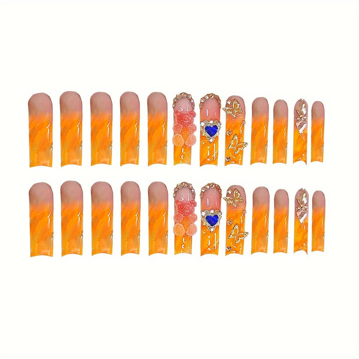 Artistic 3D Butterfly Nail Extensions Bowlift