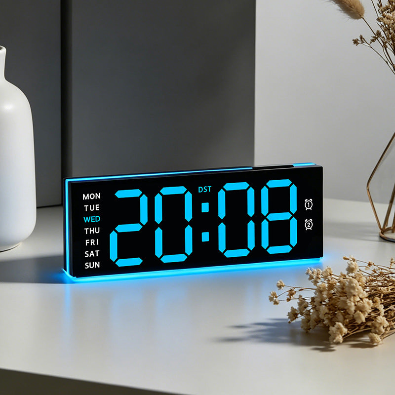 Digital Alarm Clock with Multifunctional Display Bowlift