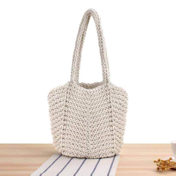 Handbag Made of Handcrafted Macrame with Textured Design Bowlift