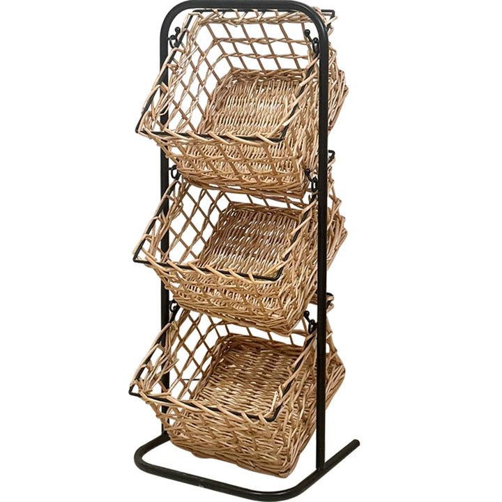 Wall system with three braided baskets Bowlift