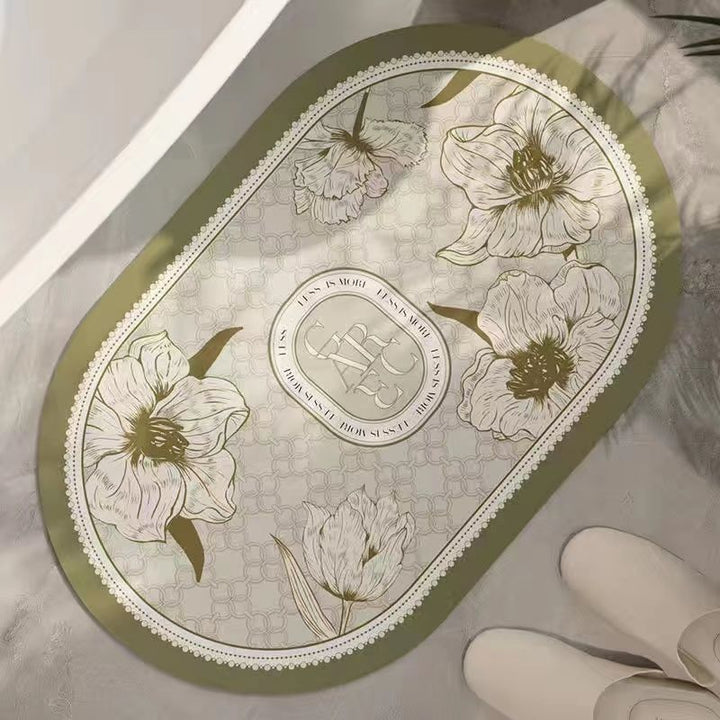Elegant Country-Themed Bathroom Mat Bowlift