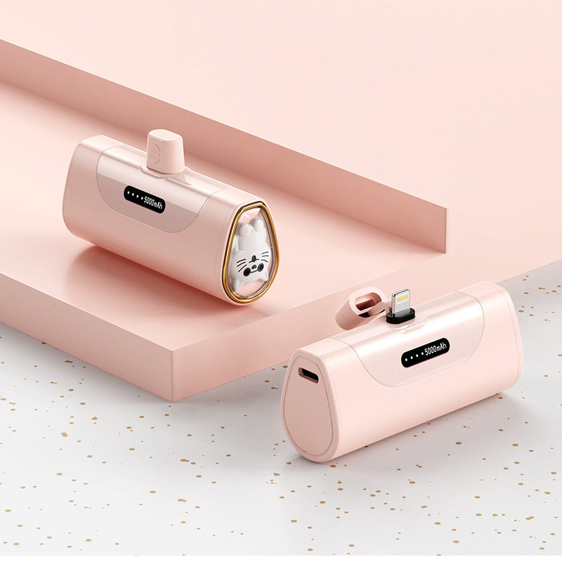 Funny power bank with integrated animal figure Bowlift