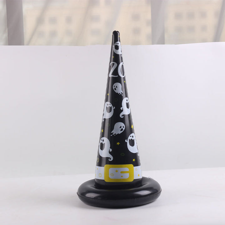 Women Inflatable Witch Hat Toy Bowlift