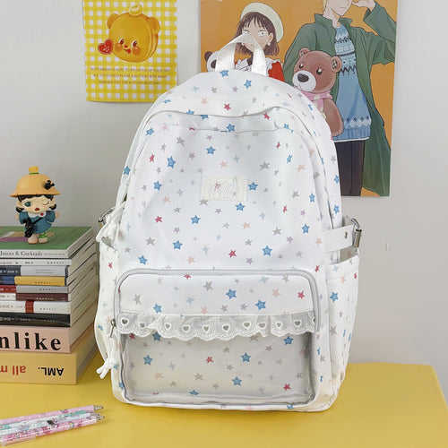 Stylish Star-Print Backpack