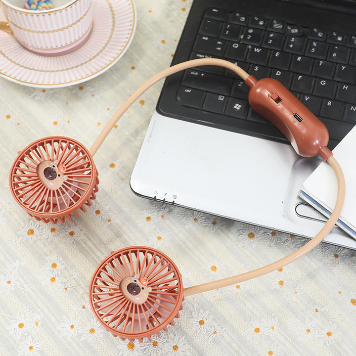Women Portable Neck Fan with Flexible Design Bowlift