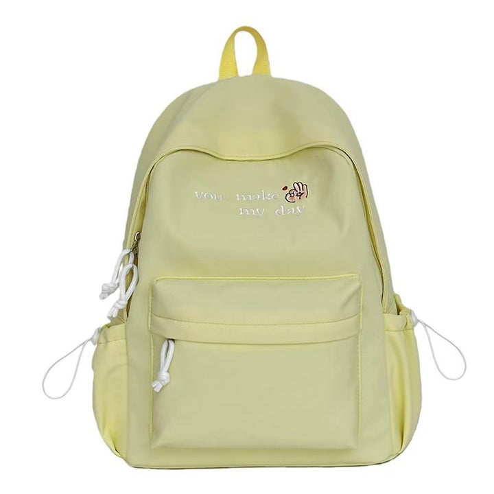 Casual Embroidered Backpack Bowlift