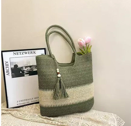 Trendy Braided Tote Bag Bowlift