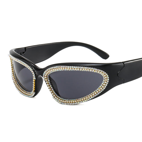 Ladies stylish sunglasses with sparkling crystal frame Bowlift