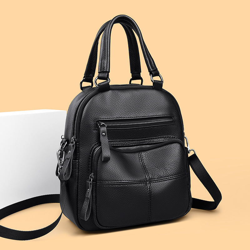 Multi-Functional Leather Handbag Bowlift