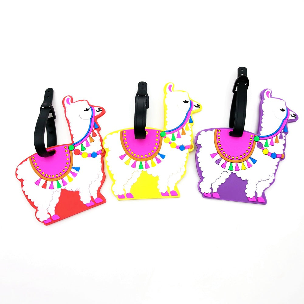Whimsical Llama Luggage Tag Bowlift