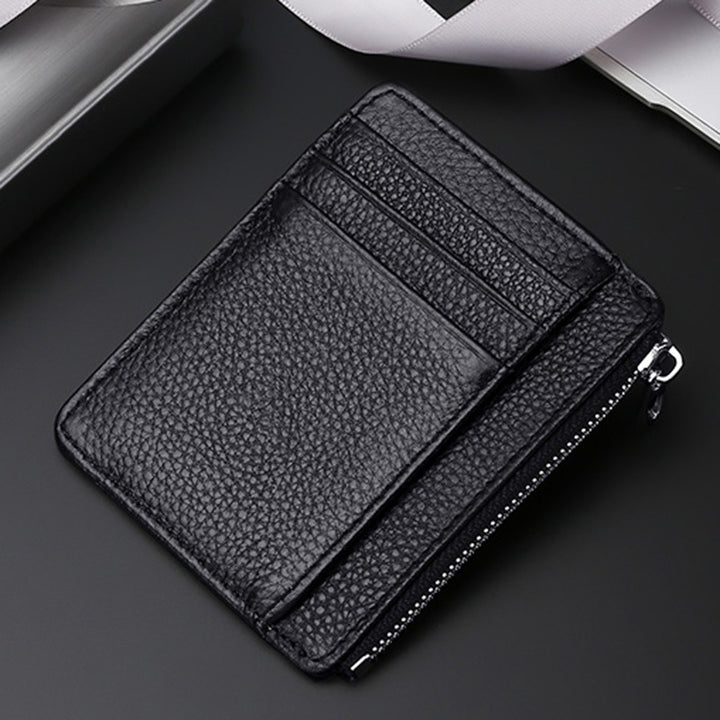 Luxury Leather Zippered Card Holder Bowlift