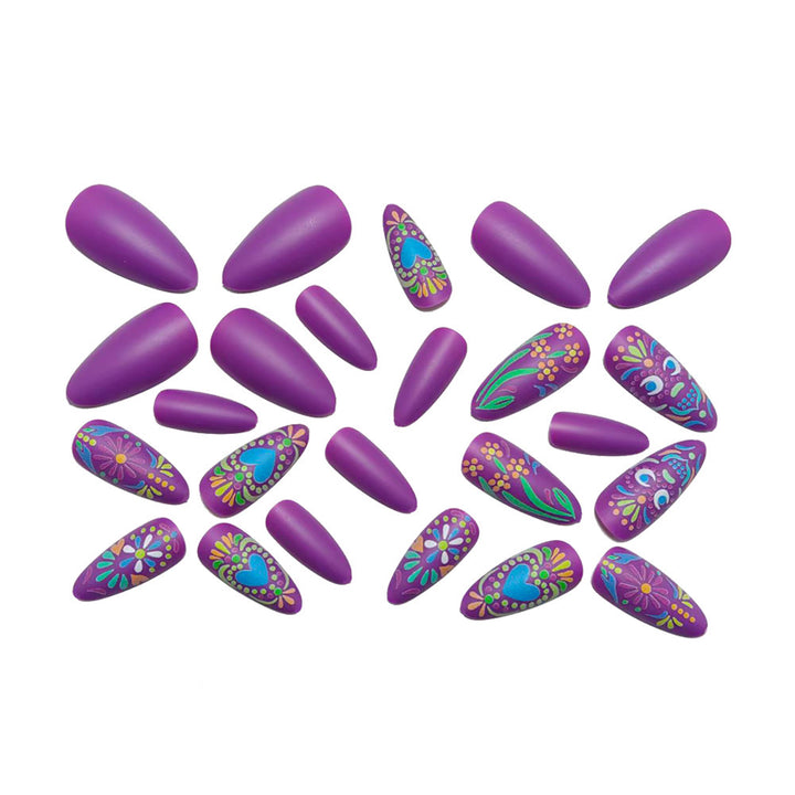 Creative Nail Design Set with Colorful Patterns Bowlift
