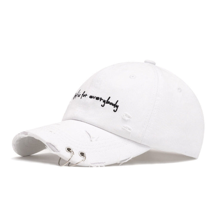 Unisex Distressed Sun Protection Cap Bowlift