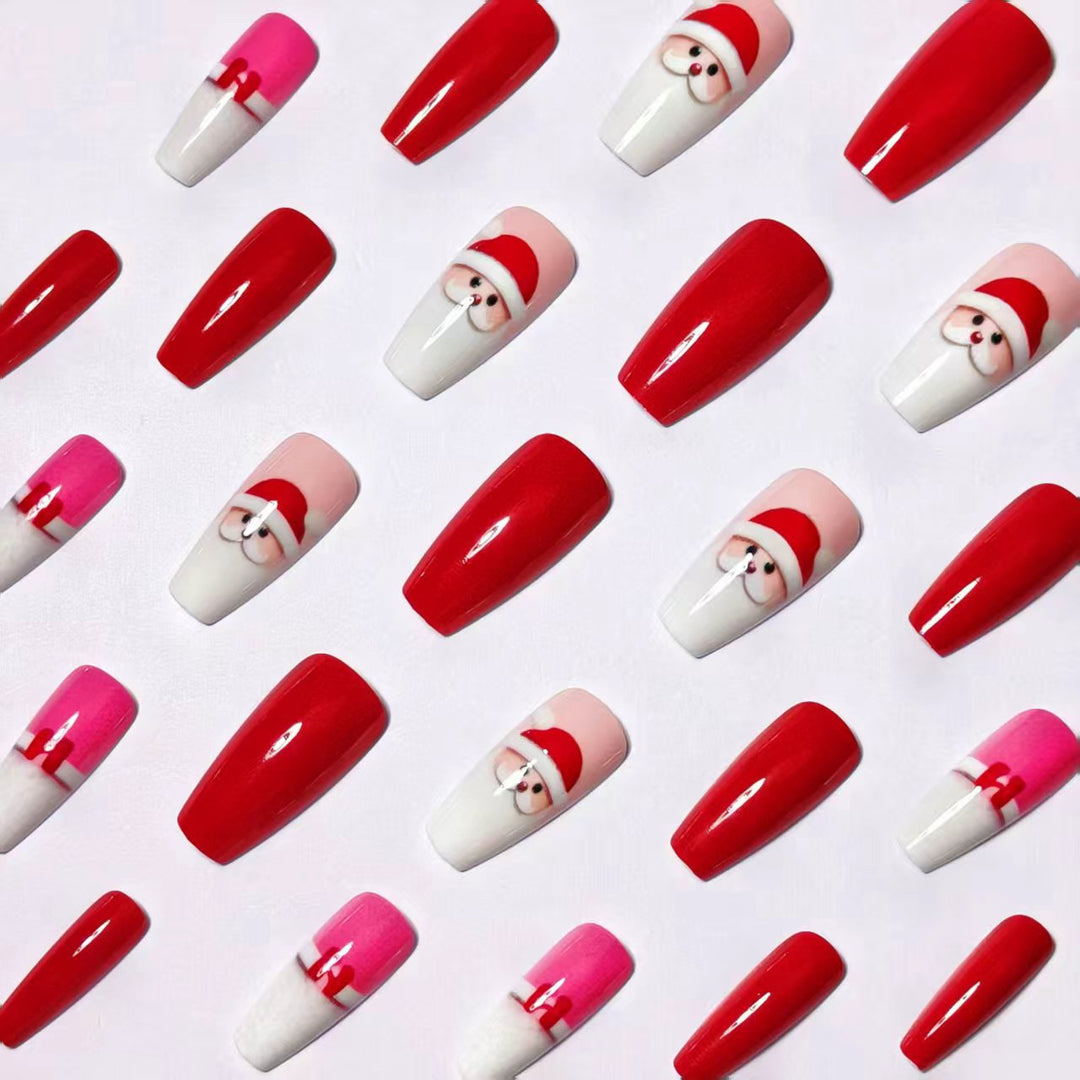 Festive artificial nails with Christmas motifs Bowlift