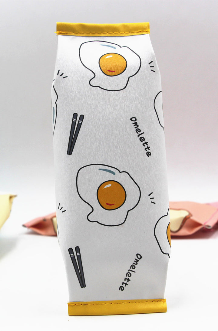 Cute Bread-Themed Zippered Pencil Case Bowlift