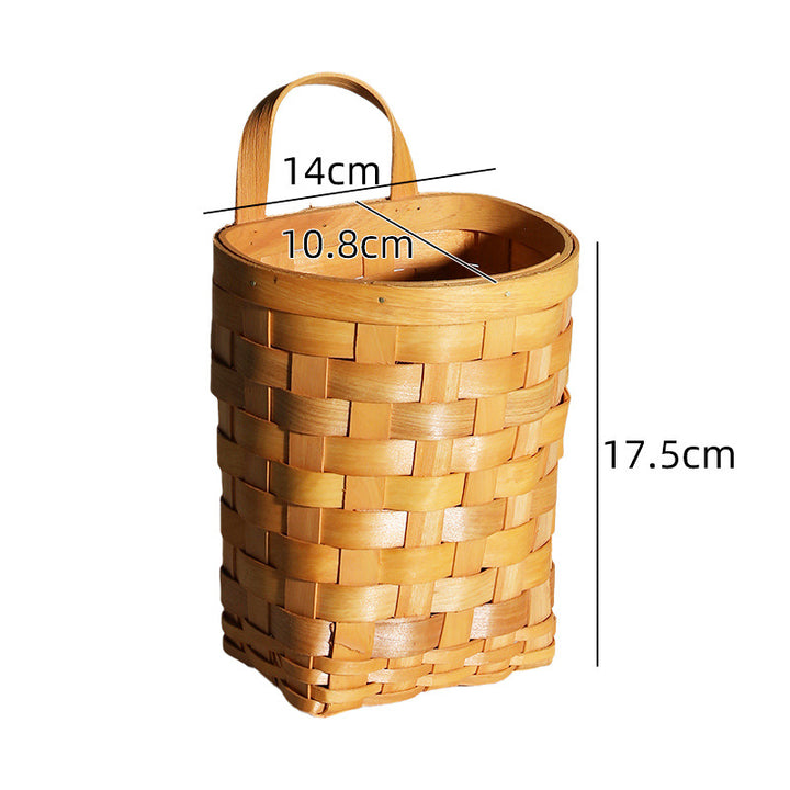 Handcrafted Wicker Storage Cylinder Bowlift