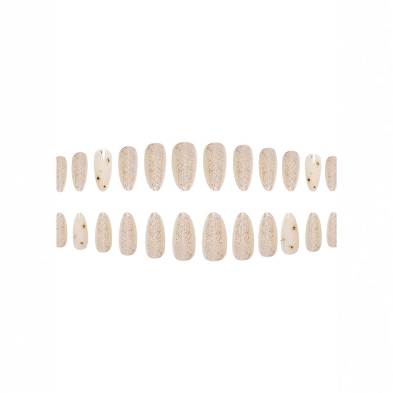 Glittering Star-Embellished Press-On Nail Art Bowlift