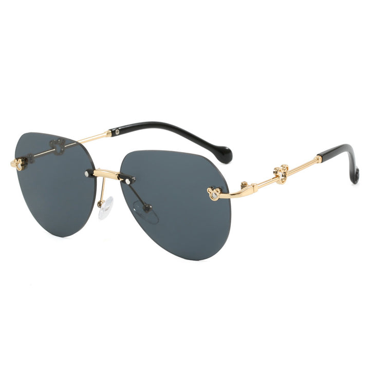 Women's lightweight geometric sunglasses with unique frame and mirrored lenses Bowlift