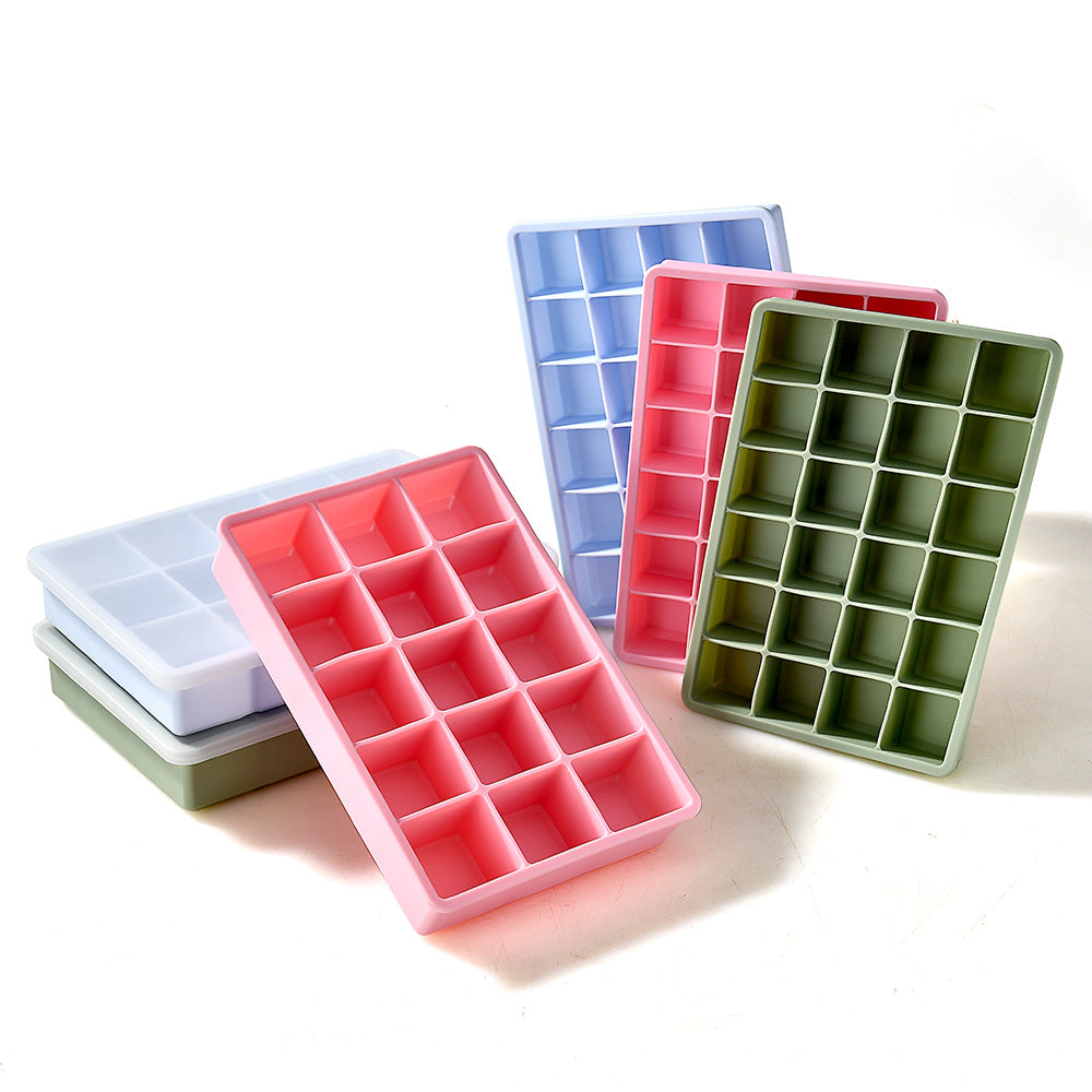 Silicone ice cube tray with practical storage box Bowlift