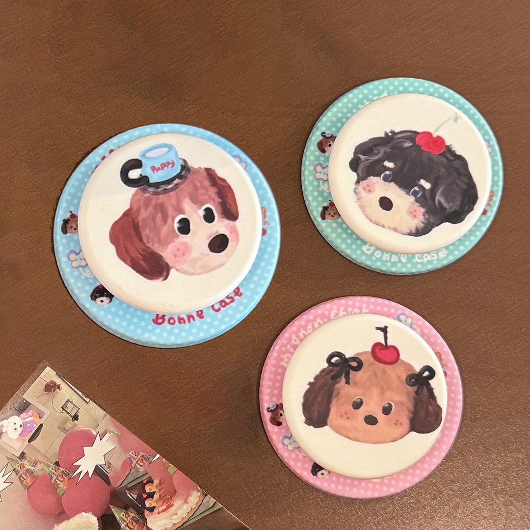 Decorative smartphone finger holder in dog design Bowlift