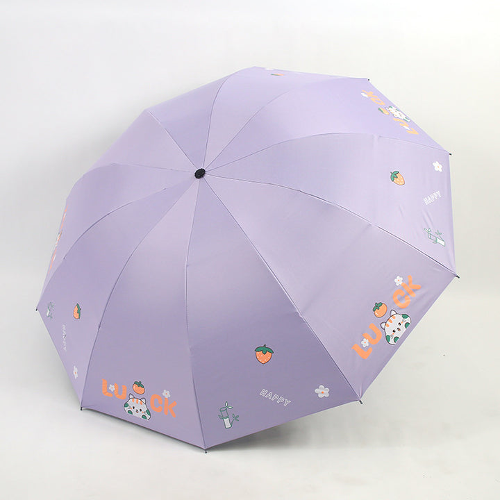 Women's Foldable Umbrella with Colorful Design Bowlift