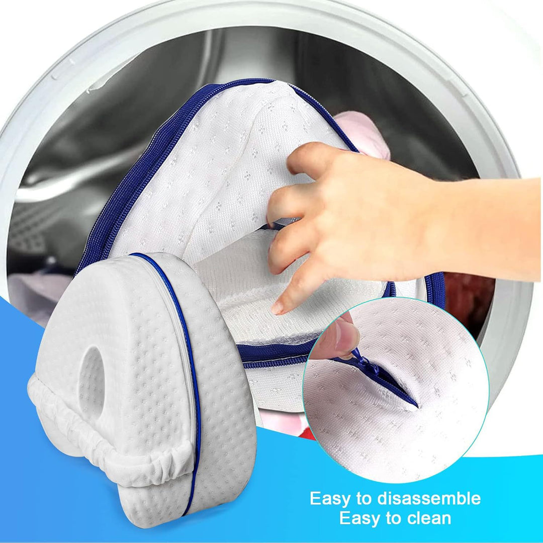 Ergonomic Memory Foam Knee Pillow with Adjustable Strap Bowlift