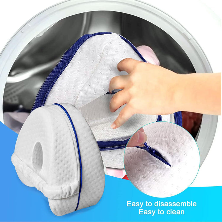 Ergonomic Memory Foam Knee Pillow with Adjustable Strap Bowlift