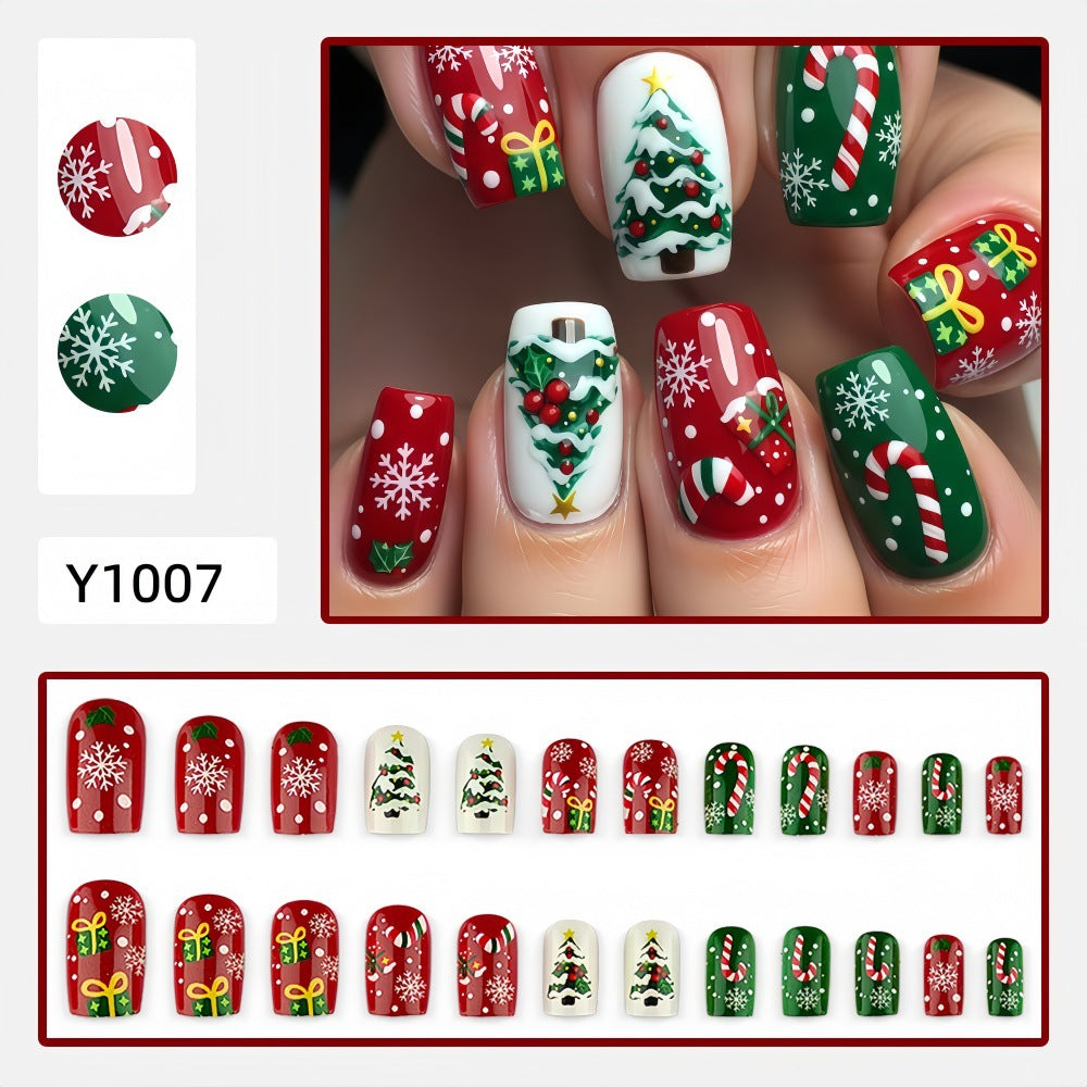 Artificial nails with festive Christmas designs Bowlift