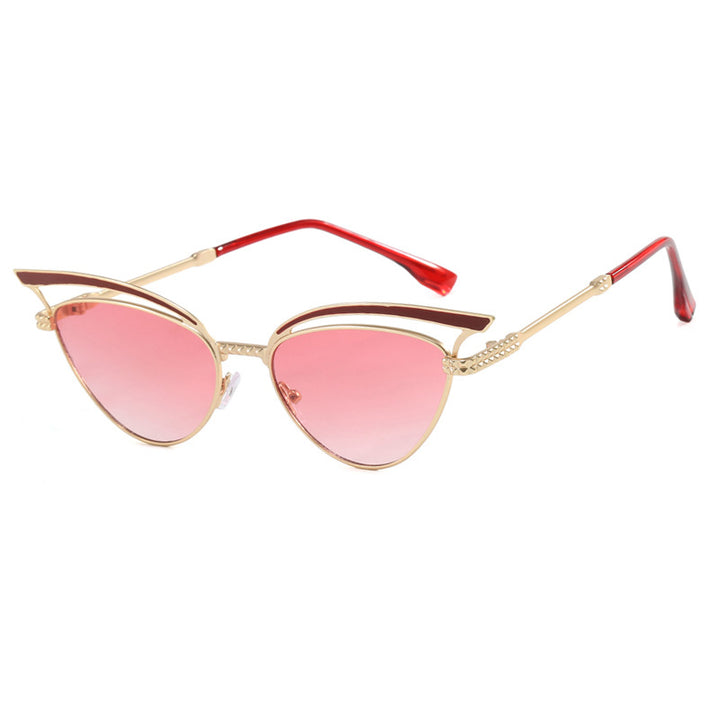 Women's Cat-Eye Glasses with Filigree Design Element Bowlift