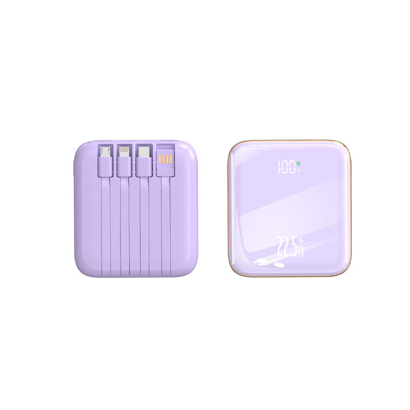 Portable power bank with integrated multifunction cable Bowlift