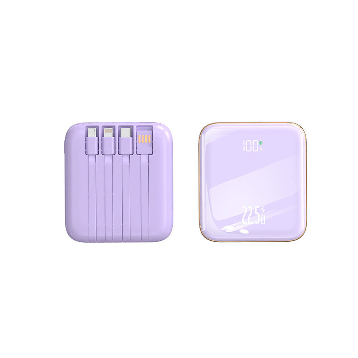 Portable power bank with integrated multifunction cable Bowlift
