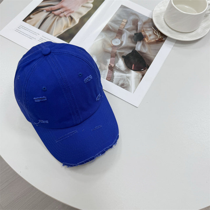 Men's Distressed Vintage-Style Baseball Cap Bowlift