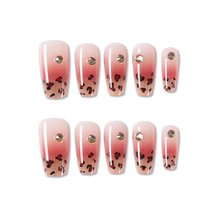Artistic Ombre Leopard Print Press-On Nails Bowlift