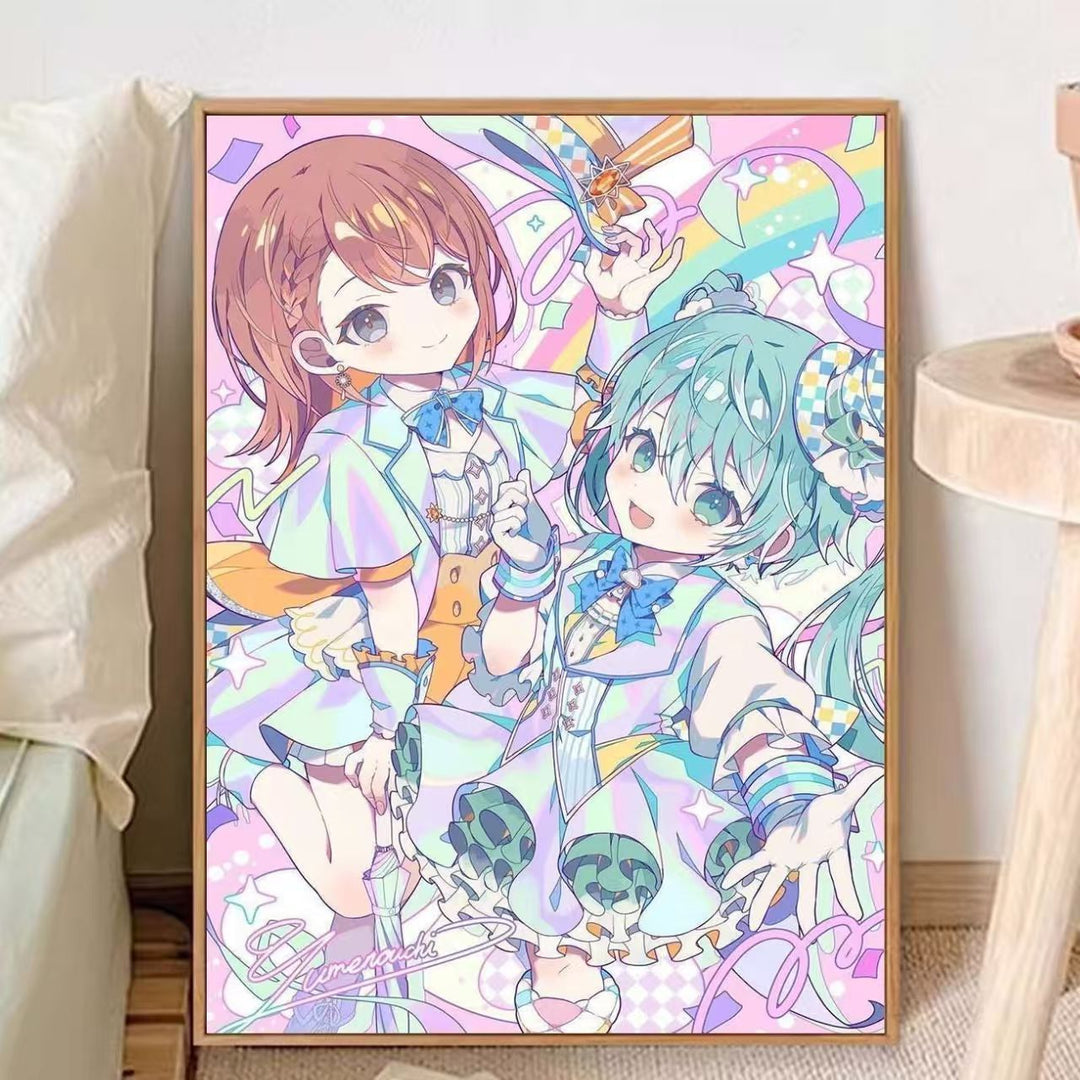 Whimsical Anime-Inspired Canvas Art Print Bowlift