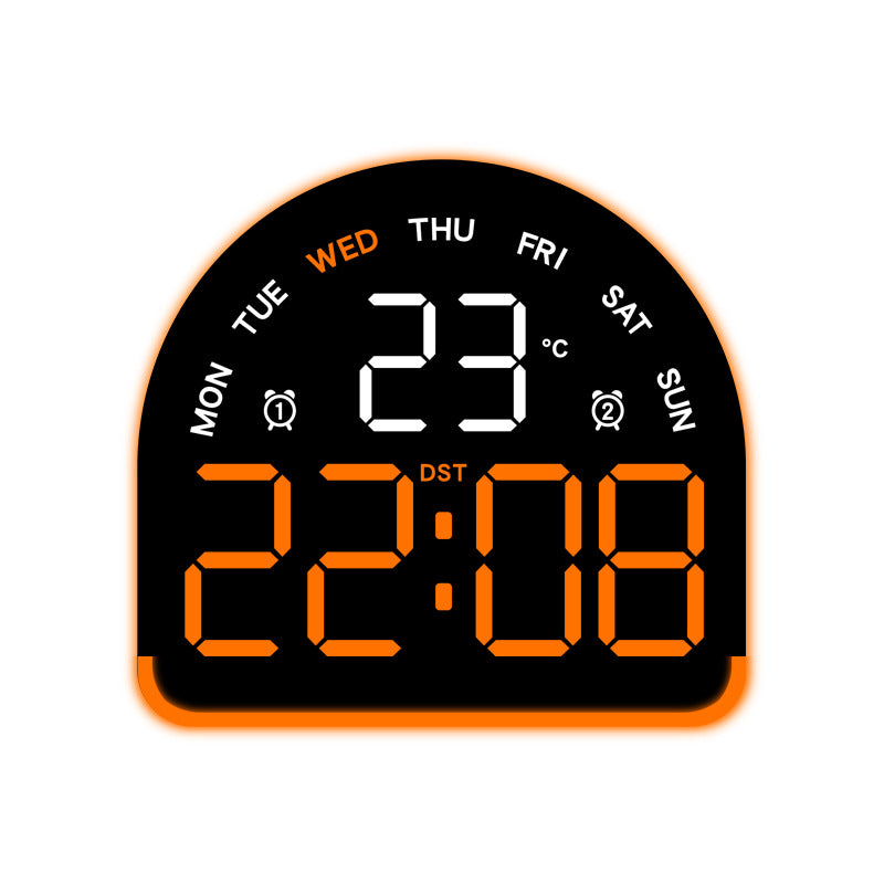 Digital alarm clock with temperature and day of the week display Bowlift