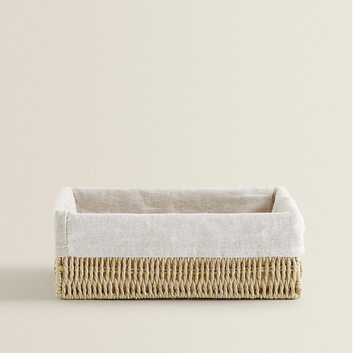 Natural storage basket with removable lining Bowlift
