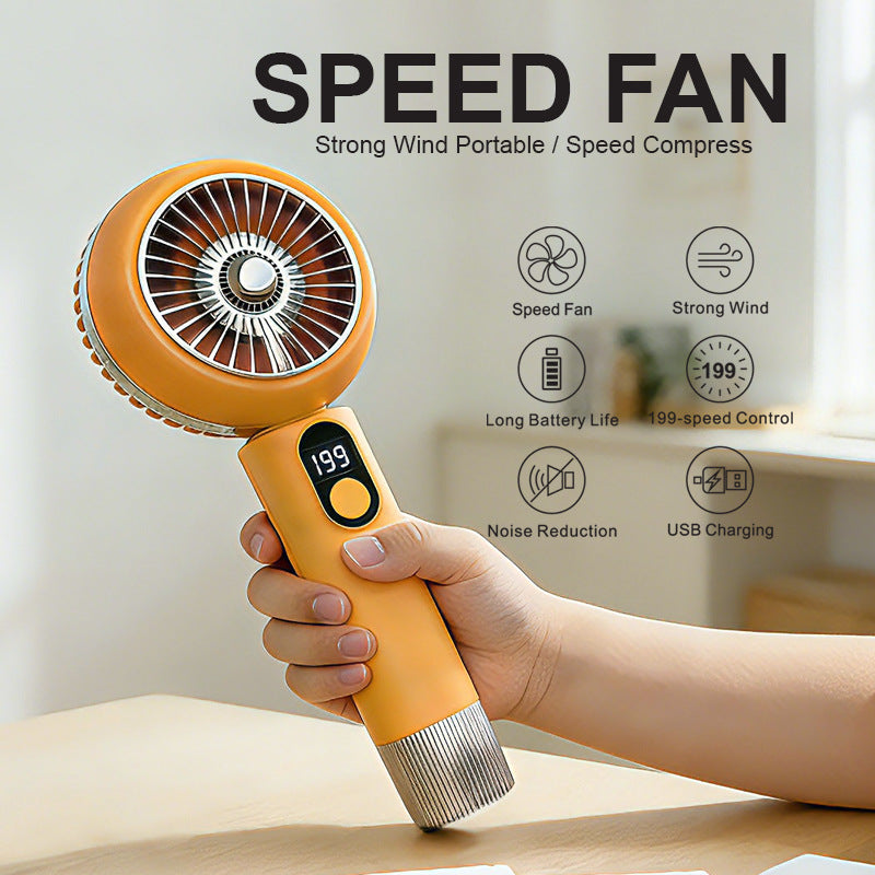 Unisex Portable USB Hand Fan with Powerful Battery Bowlift