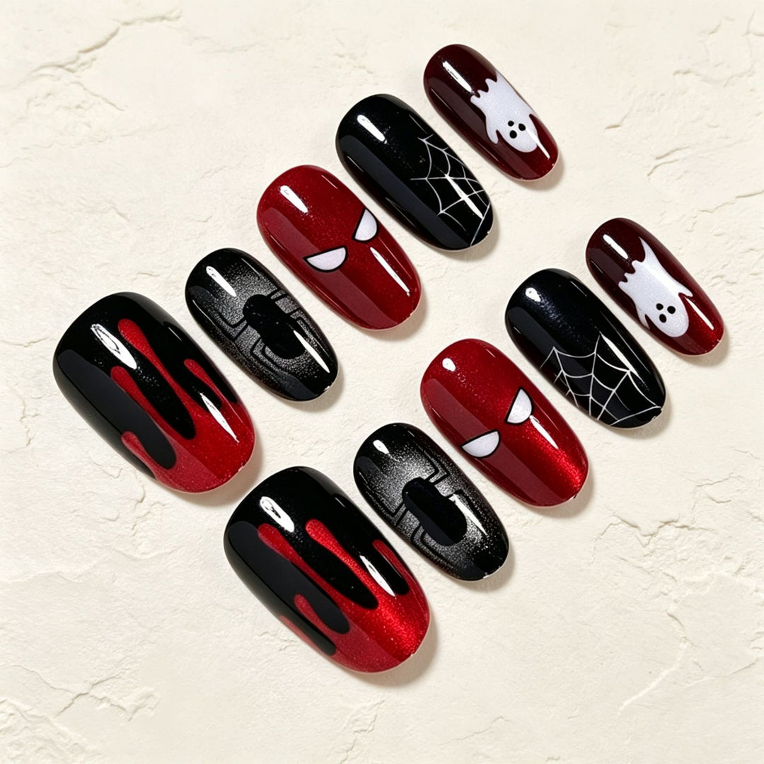 Halloween Themed Press-On Nail Art Set Bowlift