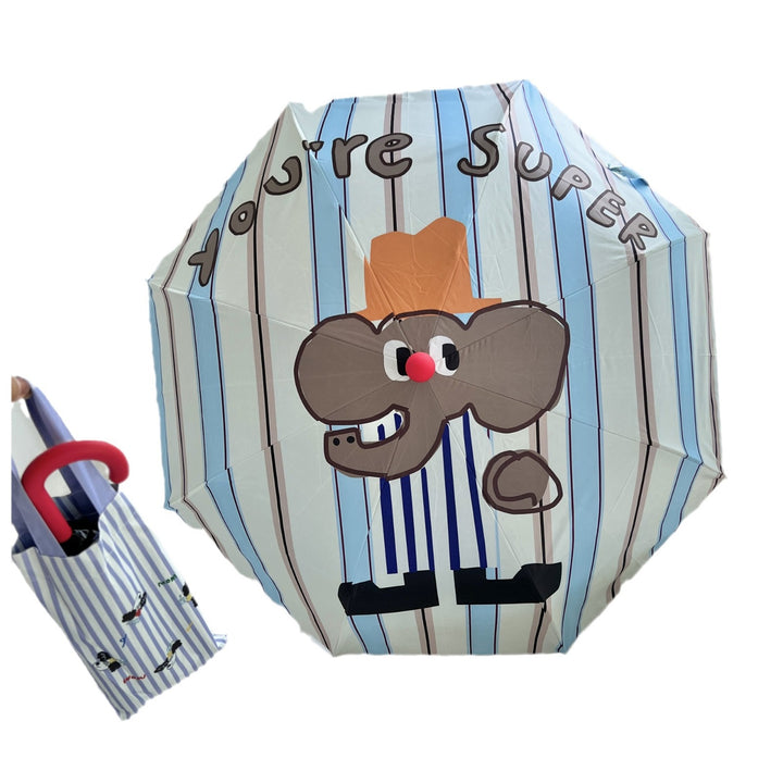 Ladies practical folding umbrella with innovative drip design Bowlift